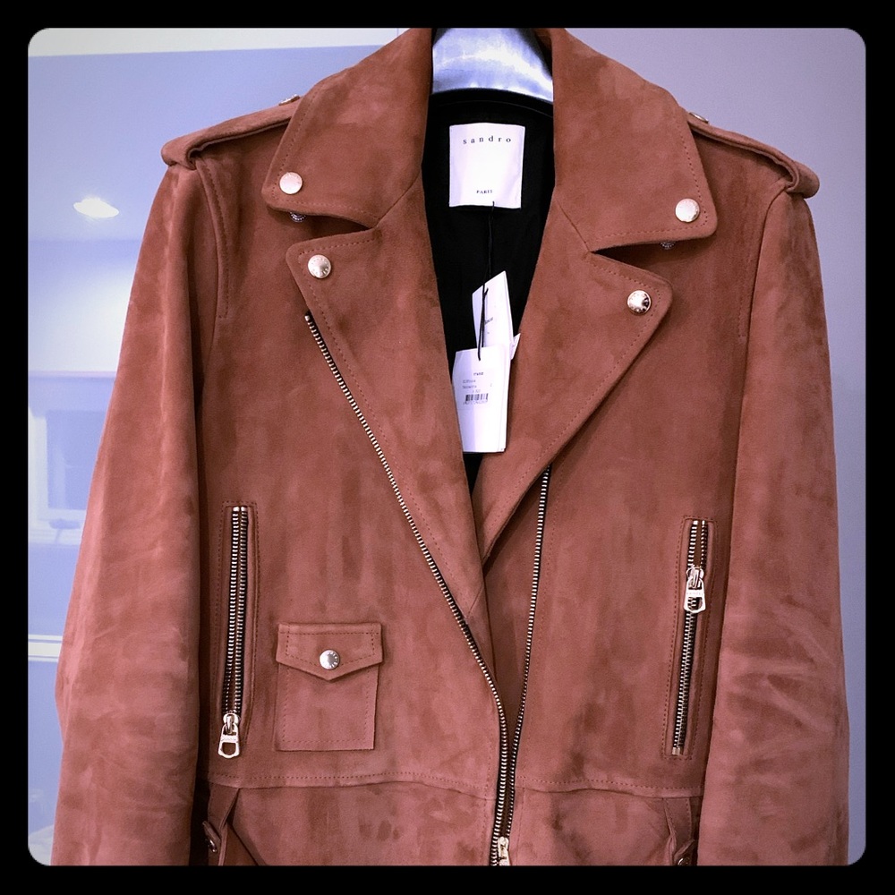 Sandro Terracota Moto jacket